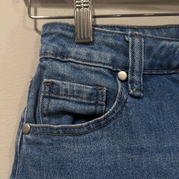 ABOUND Womens Mom Jeans High Rise Button Fly Size 24 Blue Denim Tapered Fit - Picture 3 of 11